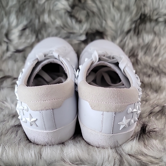 Ash Studded Star White Leather Low-Top Sneakers - Picture 8 of 16